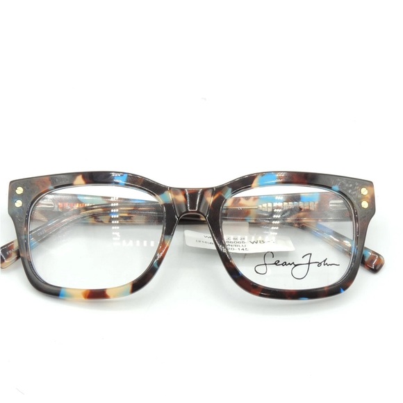 Tortoise Shell Glasses with Brown and Blue Accents - Picture 1 of 12